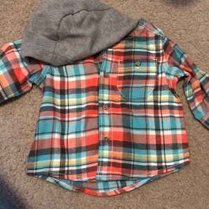 Hooded Button up shirt